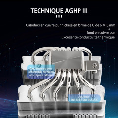 Thermalright Peerless Assassin 120 SE Refroidisseur d'air CPU, PA120 SE, 6 caloducs refroidisseur de CPU, double ventilateur TL-