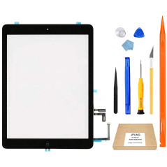 JPUNG Digitizer Écran Tactile de Rechange pour iPad Air 1 (A1474, A1475, A1476) 9.7", pour iPad Air 1ère génération, avec Bouton