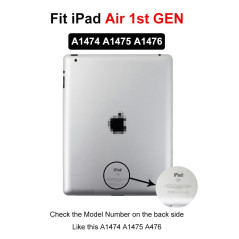 JPUNG Digitizer Écran Tactile de Rechange pour iPad Air 1 (A1474, A1475, A1476) 9.7", pour iPad Air 1ère génération, avec Bouton