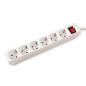 VALUE Bâti de Prises 6X avec Interrupteur, Blanc, 10 m