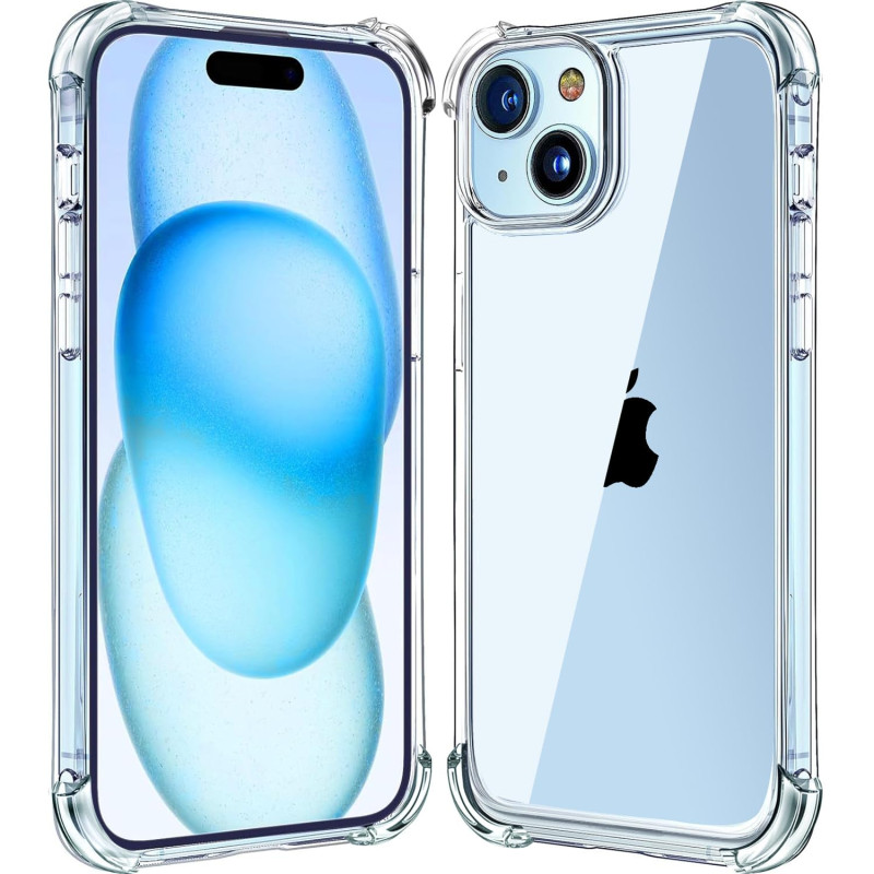 Melomon Coque pour iPhone 15 Plus (6,7 Pouces), étui de Protection Transparente Antichoc, Housse Anti-Rayures pour iPhone 15 Plu