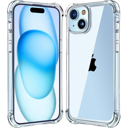 Melomon Coque pour iPhone 15 Plus (6,7 Pouces), étui de Protection Transparente Antichoc, Housse Anti-Rayures pour iPhone 15 Plu