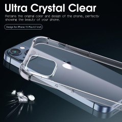 Melomon Coque pour iPhone 15 Plus (6,7 Pouces), étui de Protection Transparente Antichoc, Housse Anti-Rayures pour iPhone 15 Plu