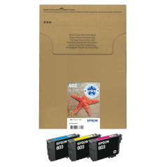 Epson EasyMail Multipack 603 Etoile de Mer, Cartouches d'encre d'origine, 3 couleurs: Cyan, Magenta, Jaune, Format boite aux let