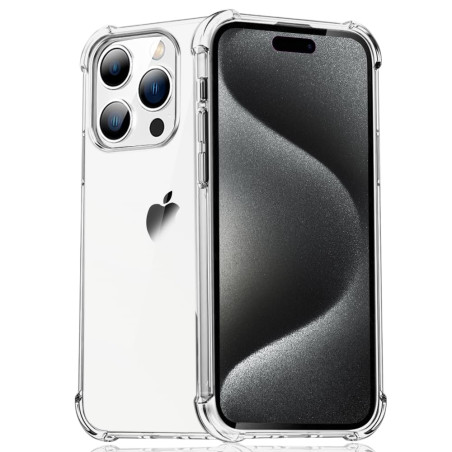 Melomon Coque pour iPhone 15 Pro Max (2023) 6,7",Housse Etui en Transparent Silicone TPU Souple [Bumper avec Coins Renforcés],Sh