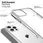 Melomon Coque pour iPhone 15 Pro Max (2023) 6,7",Housse Etui en Transparent Silicone TPU Souple [Bumper avec Coins Renforcés],Sh
