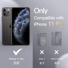JETech Coque Silicone pour iPhone 11 Pro 5,8 Pouces, Protection Complète du Corps au Toucher Soyeux, Étui Housse Anti-Chocs Doub