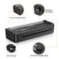 Amazon Basics Plastifieuse thermique A4 3 en 1, fonctions de découpage, perforage et arrondi de coins, 10 pochettes incluses, pr