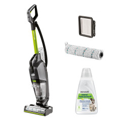 Bissell CrossWave HydroSteam Pet, Aspirateur Balai Laveur à Câble, Aspire, Lave & Sèche, Nettoyeur Vapeur Puissant, Idéal pour M