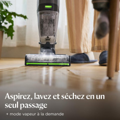 Bissell CrossWave HydroSteam Pet, Aspirateur Balai Laveur à Câble, Aspire, Lave & Sèche, Nettoyeur Vapeur Puissant, Idéal pour M