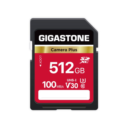GIGASTONE 512Go Carte SD Camera Plus, Carte mémoire SDXC V30 Haute Vitesse vidéo UHD Compatible avec Appareil Photo numérique Ca