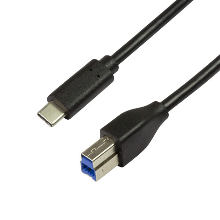 Câble de raccordement USB 3.2 (Gen1 x 1), USB (Type C) vers USB (Type B) Noir, 2 m