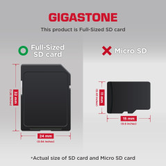 GIGASTONE 512Go Carte SD Camera Plus, Carte mémoire SDXC V30 Haute Vitesse vidéo UHD Compatible avec Appareil Photo numérique Ca