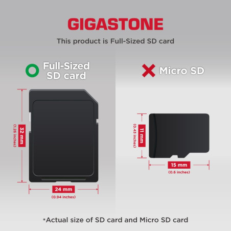 GIGASTONE 512Go Carte SD Camera Plus, Carte mémoire SDXC V30 Haute Vitesse vidéo UHD Compatible avec Appareil Photo numérique Ca
