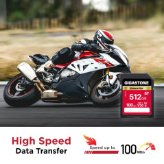 GIGASTONE 512Go Carte SD Camera Plus, Carte mémoire SDXC V30 Haute Vitesse vidéo UHD Compatible avec Appareil Photo numérique Ca