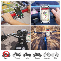 ISIYINER Support Téléphone Vélo Universel Silicone Porte-Téléphone de Vélo pour iPhone Samsung Huawei et 4.5-7.0 Pouces Smartpho