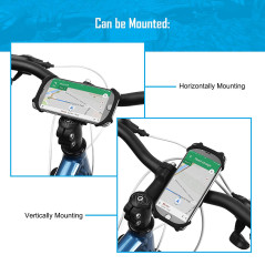 ISIYINER Support Téléphone Vélo Universel Silicone Porte-Téléphone de Vélo pour iPhone Samsung Huawei et 4.5-7.0 Pouces Smartpho