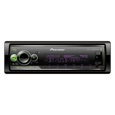 Pioneer MVH-S520BT Autoradio 1 DIN avec Tuner RDS et Bluetooth®, éclairage Multicolore, USB, Application Smart Sync et Compatibl