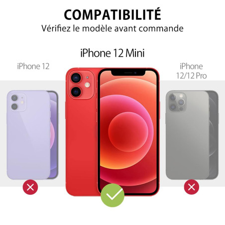 MyGadget Coque Compatible avec Apple iPhone 12 Mini - Case TPU Souple & Soft - Cover Protection Extra Fine & Légère - Étui Color
