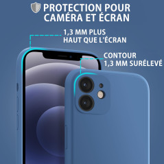 MyGadget Coque Compatible avec Apple iPhone 12 Mini - Case TPU Souple & Soft - Cover Protection Extra Fine & Légère - Étui Color