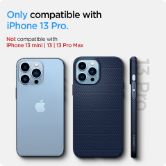 Spigen Liquid Air Coque pour iPhone 13 Pro - Bleu Marin