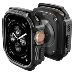 Spigen Rugged Armor Coque Compatible avec Apple Watch Ultra 3/2/1 49mm (2025/2023/2022) - Noir