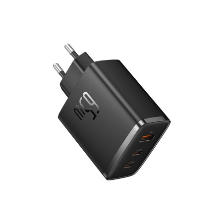 Baseus Chargeur USB C, 65 W, Bloc d'alimentation 3 Ports PD, avec PPS, Chargeur Rapide GaN Compatible avec MacBook Pro/Air, iPho