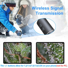 Ninyoon Microscope WiFi 4K pour iPhone Android 50 à 1000X USB numérique sans Fil Super HD Endoscope caméra pour Tous iPhone iPad