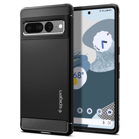 Spigen Rugged Armor Coque Compatible avec Pixel 7 Pro - Noir Mat