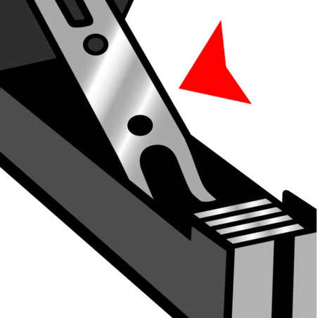 MAPED OFFICE 354510 Advanced Metal A3545 Half Strip Agrafeuse Argent