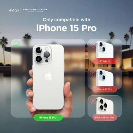 elago Coque Silicone Liquide Compatible avec iPhone 15 Pro, Qualité Supérieure, Coque Protection Intégrale [Structure Antichoc 4