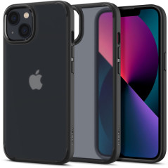 Spigen Ultra Hybrid Matte Coque pour iPhone 13 [Anti-Jaunissement] - Frost Noir