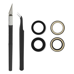 Cemobile Lentille de rechange en verre saphir arrière pour appareil photo compatible avec iPhone 12 et iPhone 12 Mini avec adhés