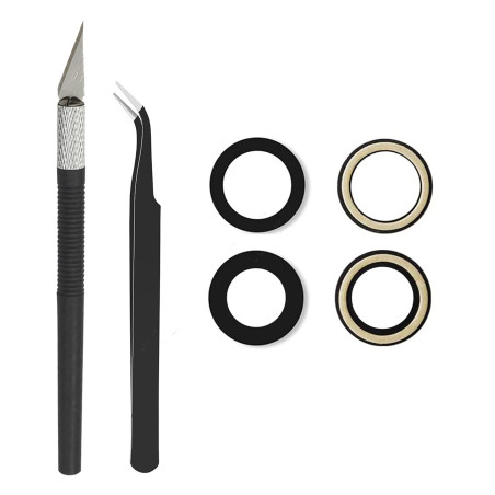 Cemobile Lentille de rechange en verre saphir arrière pour appareil photo compatible avec iPhone 12 et iPhone 12 Mini avec adhés