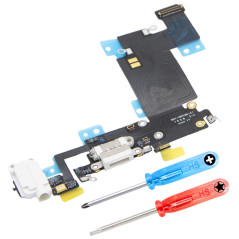 MMOBIEL Connecteur de Charge Compatible avec iPhone 6s Plus 2015 - Dock Connector - Câble Nappe de Rechange - avec Jack Audio/Mi