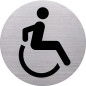 helit H6271200 Pictogramme en acier inoxydable pour fauteuil roulant Ø 115 mm autocollant avec tampon adhésif helit H6271200 Pictogramme en acier inoxydable pour fauteuil roulant Ø 115 mm autocollant avec tampon adhésif