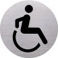 helit H6271200 Pictogramme en acier inoxydable pour fauteuil roulant Ø 115 mm autocollant avec tampon adhésif helit H6271200 Pictogramme en acier inoxydable pour fauteuil roulant Ø 115 mm autocollant avec tampon adhésif