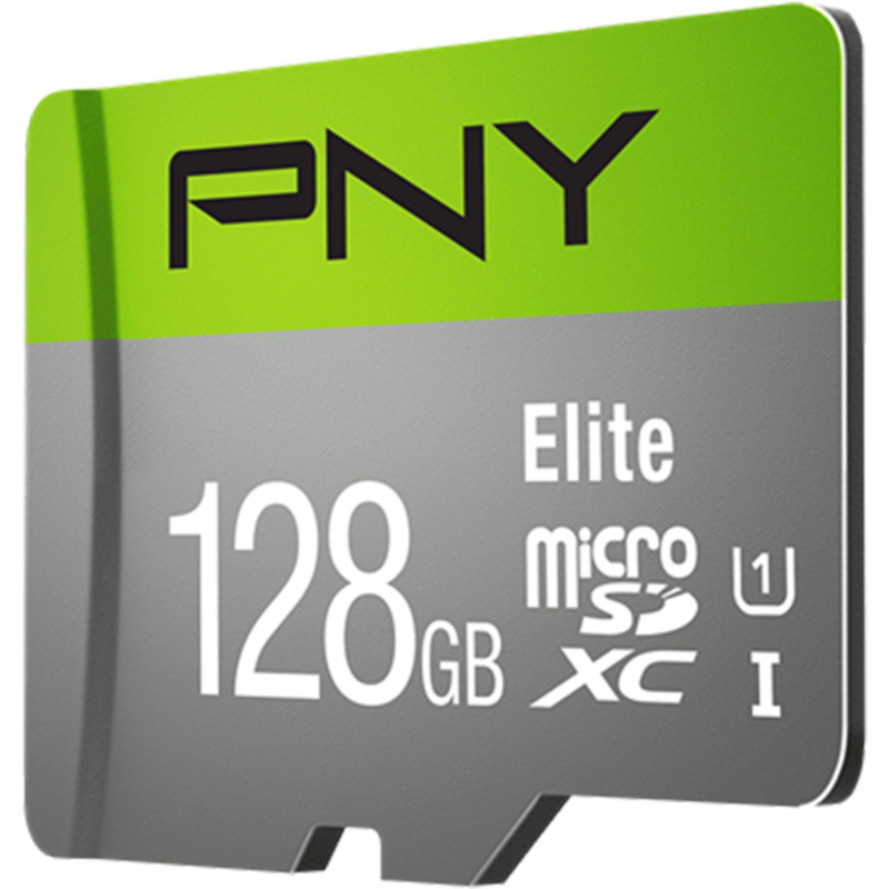 PNY Elite Carte Mémoire microSDXC 128 Go + Adaptateur SD, Vitesse de Lecture 100 Mo/s, Classe 10 UHS-I, U1 pour vidéo Full HD PNY Elite Carte Mémoire microSDXC 128 Go + Adaptateur SD, Vitesse de Lecture 100 Mo/s, Classe 10 UHS-I, U1 pour vidéo Full HD