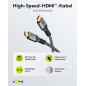 goobay 64997 Câble HDMI haute vitesse avec Ethernet 2.0 / résolutions UHD allant jusqu'à 4 K @ 50/60 Hz/rallonge HDMI pour PS5, goobay 64997 Câble HDMI haute vitesse avec Ethernet 2.0 / résolutions UHD allant jusqu'à 4 K @ 50/60 Hz/rallonge HDMI pour PS5,