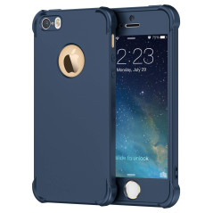 ORETECH Coque Compatible avec iPhone Se 2016 5 5S, avec 2 x Protecteur D'écran en Verre Trempé Housse Hybride Robuste 2 en 1 Ant