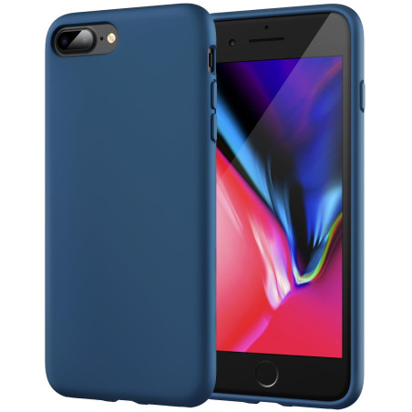 JETech Coque en Silicone pour iPhone 7 Plus / 8 Plus, Étui de Protection Complète du Corps au Toucher Soyeux, Housse avec Doublu