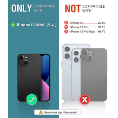 OCASE Etui Coque iPhone 13 Mini, Antichoc TPU Housse iPhone 13 Mini Cuir PU Portefeuille Etui [RFID Blocage] [Béquille] [Fentes 