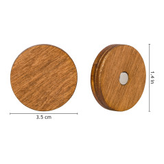 Aimants de réfrigérateur en Bois, Aimants décoratifs, Aimants de Bureau, Aimants Ronds pour réfrigérateur. Grand Format Marron