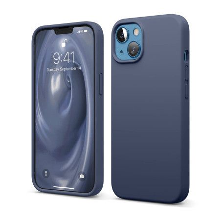 elago Coque Silicone Liquide Compatible avec iPhone 13 (6.1”), Case en Silicone Premium, Étui Protection Complète - Cover Antich