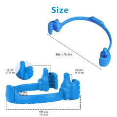 Cadeaux de Noël de Chaussette Support de Téléphone Portable Thumbs Up Lazy,Support de Téléphone Portable Universel pour Bureau,S