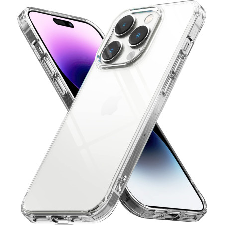 Ringke Compatible avec Coque iPhone 14 Pro Max [Fusion] Transparente Clear Rigide Polycarbonate Back TPU Souple Bumper Étui Anti