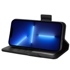 Topme Étui en Cuir pour Vivo Y70 / Vivo V20 SE (6.44" inches), [ Coque de Téléphone Série Motif Litchi Simple] - Noir