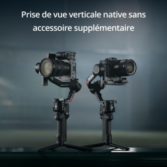 DJI RS 4, Stabilisateur Appareil Photo à 3 Axes pour Caméras DSLR et sans Miroir Canon/Sony/Panasonic/Nikon/Fujifilm, 2ᵉ gén, Pr