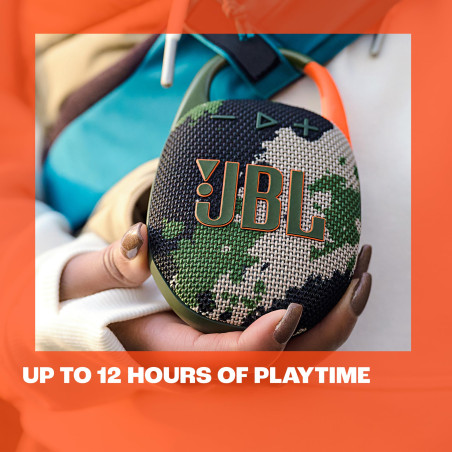 JBL Clip 5,Enceinte Bluetooth ultra-portable, mousqueton intégré,JBL Pro,basses percutantes,12 heures d'autonomie,fonction Playt