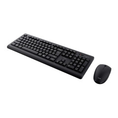 Trust Clavier et Souris sans Fil Primo Noir Monochrome Anglais USA QWERTY US